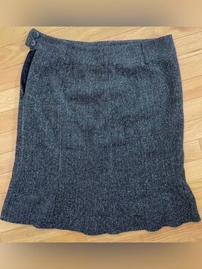 New York & Company Charcoal Peplum Skirt